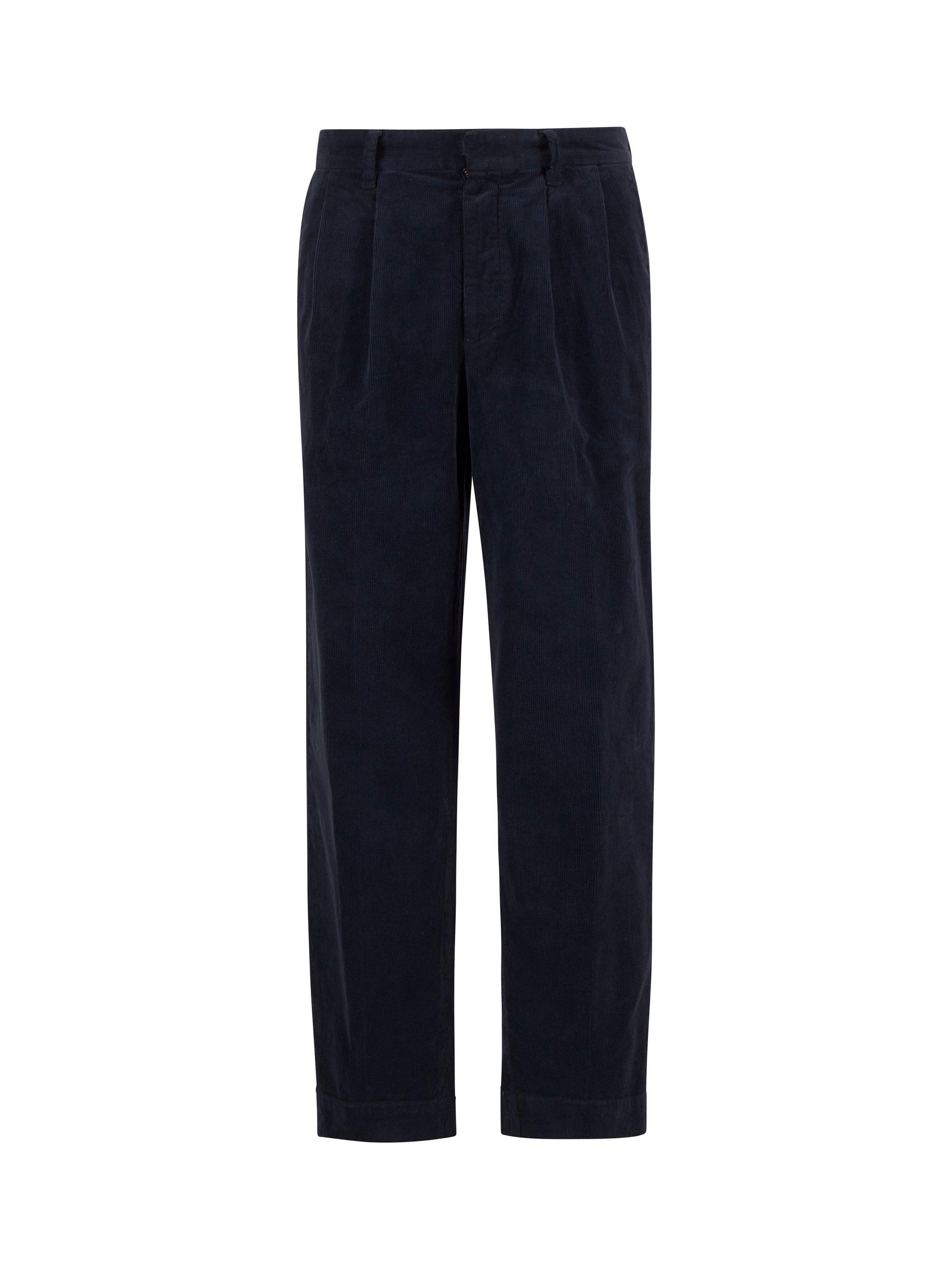 Product image 5 of 5, which shows Barbour Wallington Cord Trousers, Navy, 42