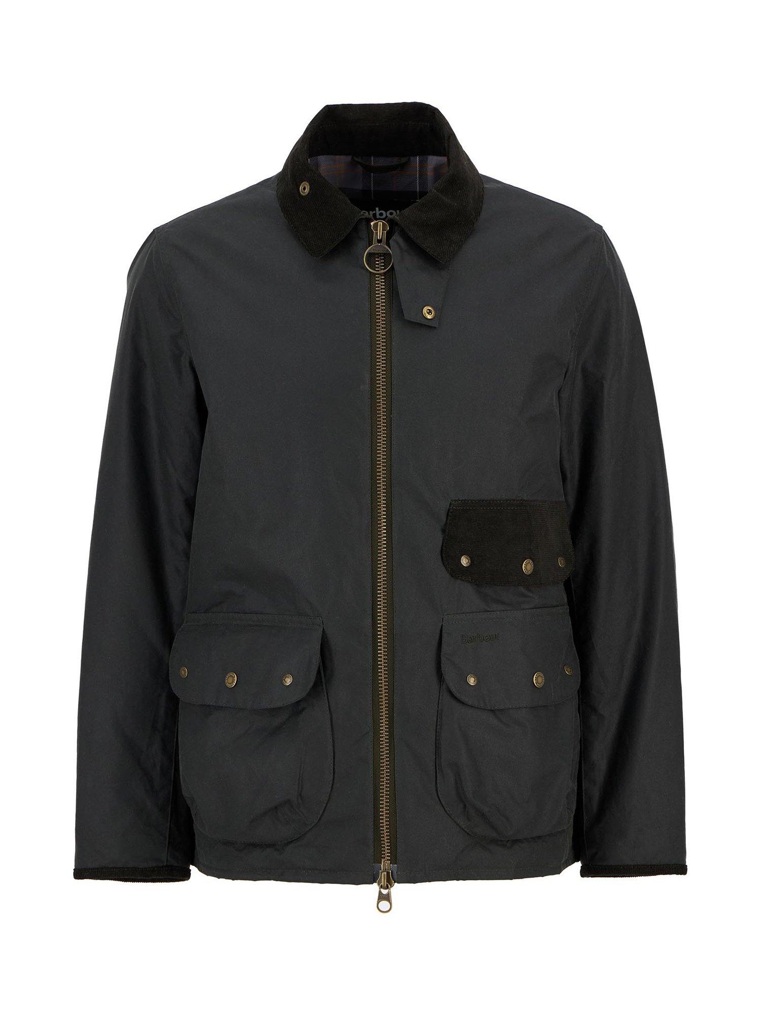 Product image 8 of 8, which shows Barbour Jig Waxed Cotton Jacket, Sage, L