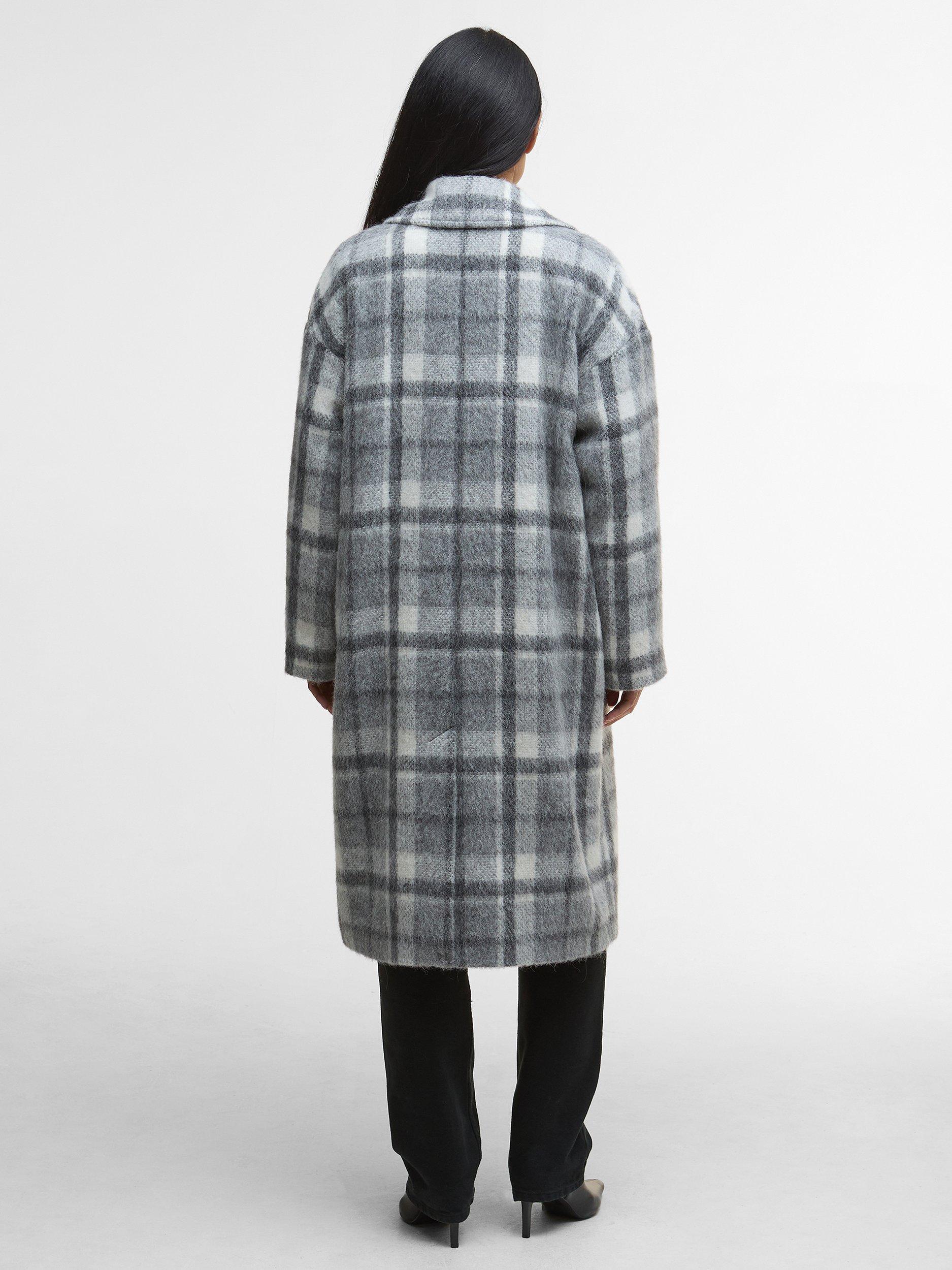 Product image 2 of 7, which shows Barbour Beattie Wool  Double Breasted Coat, Grey Multi, 10