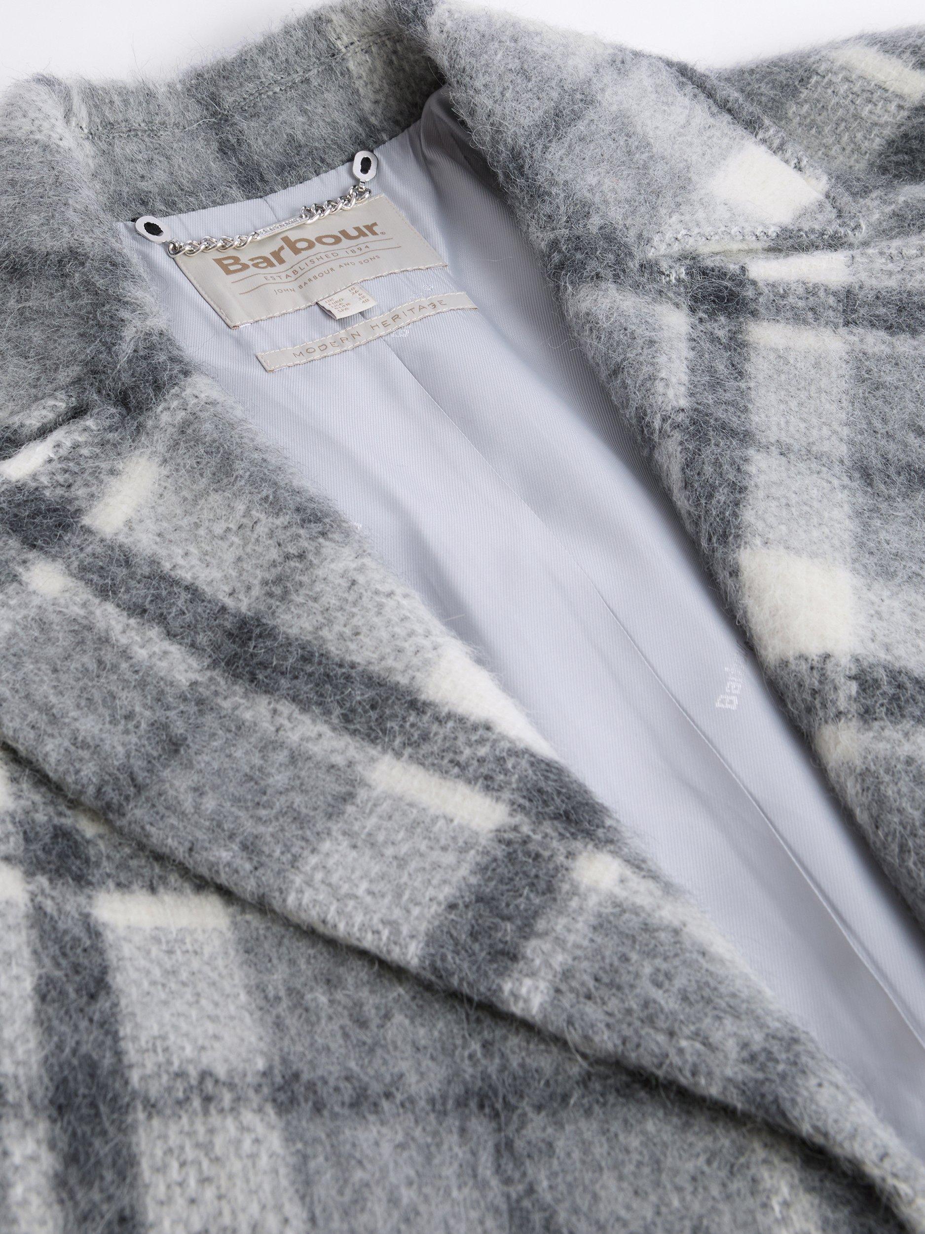 Product image 5 of 7, which shows Barbour Beattie Wool  Double Breasted Coat, Grey Multi, 10