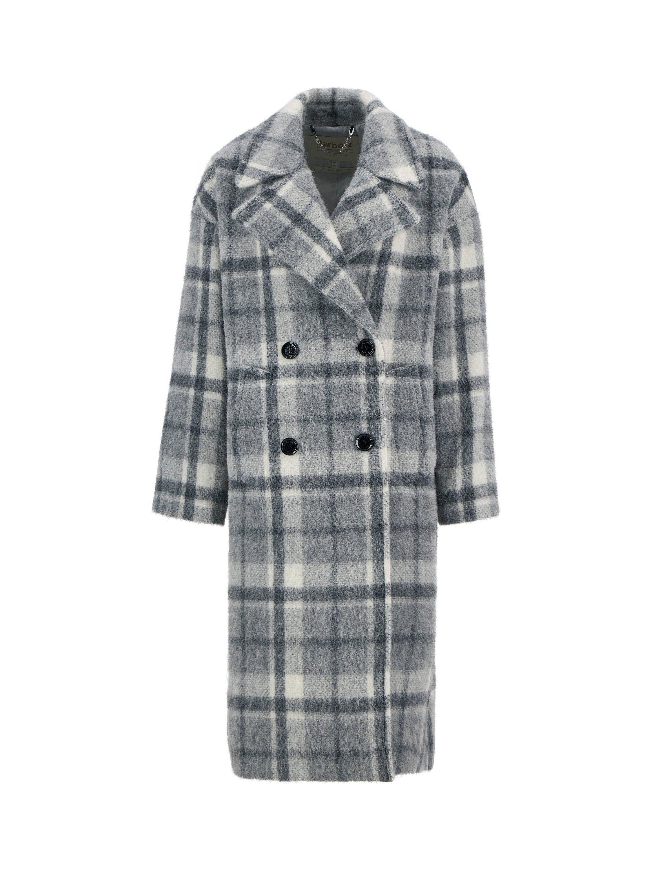 Product image 7 of 7, which shows Barbour Beattie Wool  Double Breasted Coat, Grey Multi, 10