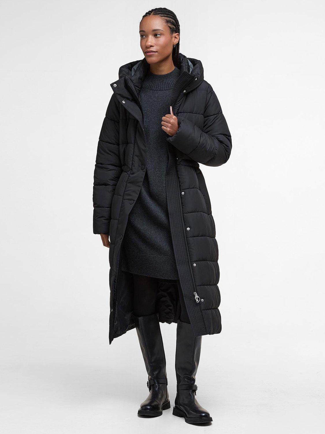 Product image 1 of 8, which shows Barbour Freya Puffer Jacket, Black, 12