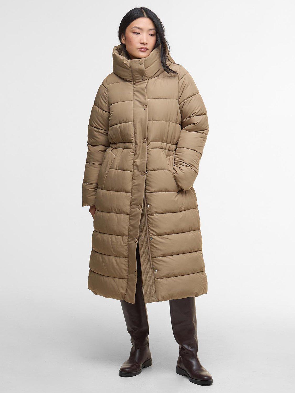 Product image 1 of 7, which shows Barbour Freya Puffer Jacket, Brown, 8