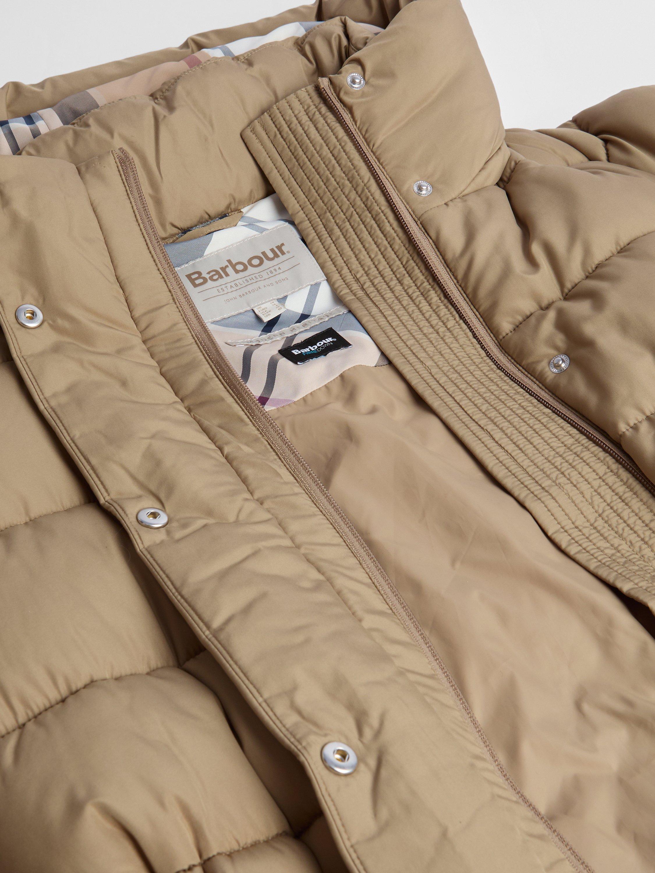 Product image 5 of 7, which shows Barbour Freya Puffer Jacket, Brown, 8
