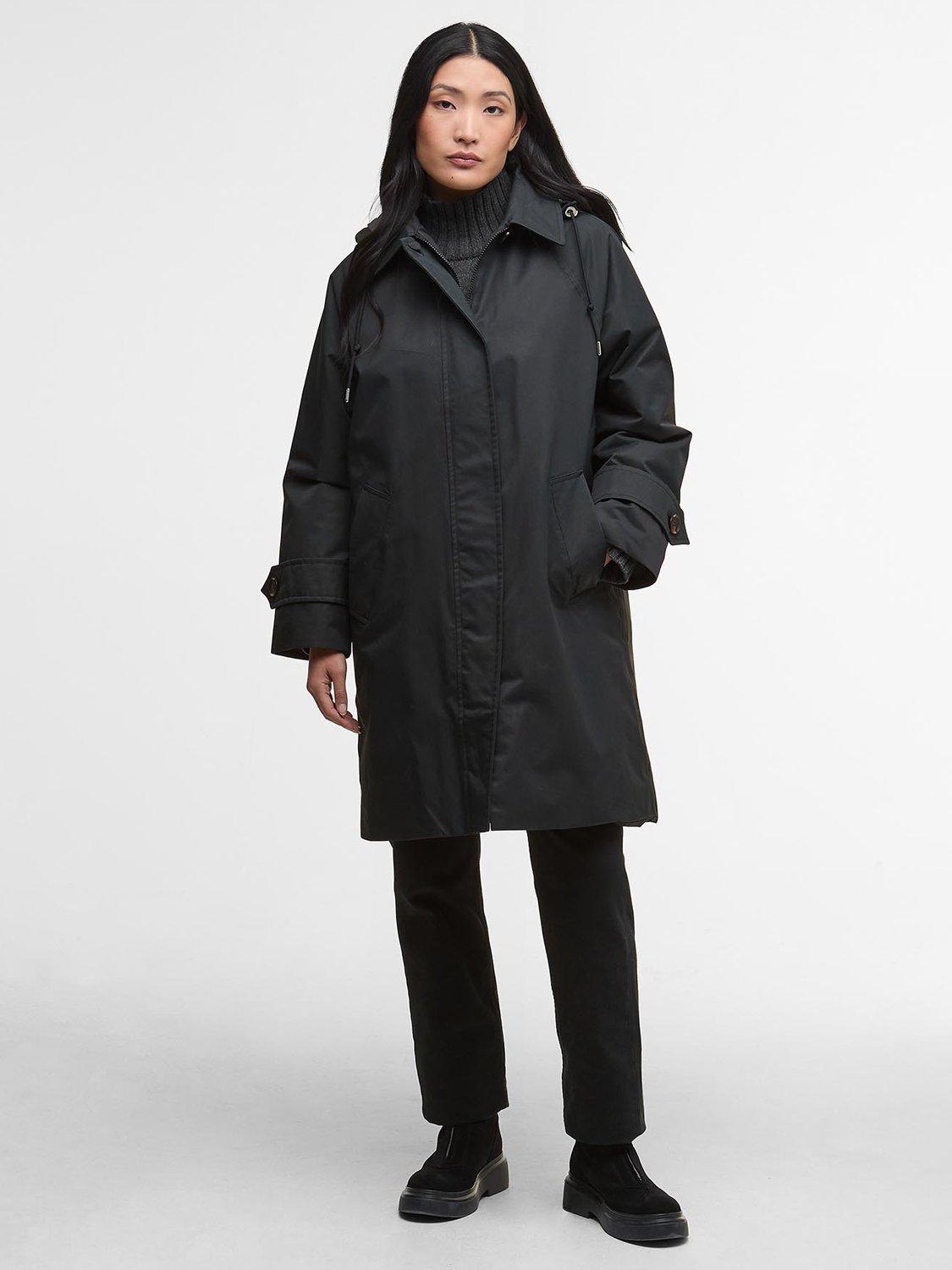 Product image 1 of 7, which shows Barbour Indie Wool Pea Coat, Black, 16