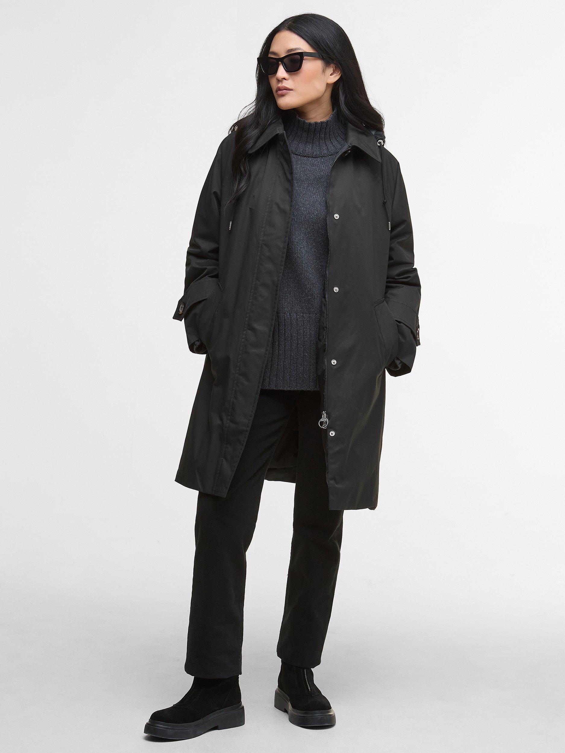 Product image 6 of 7, which shows Barbour Indie Wool Pea Coat, Black, 16