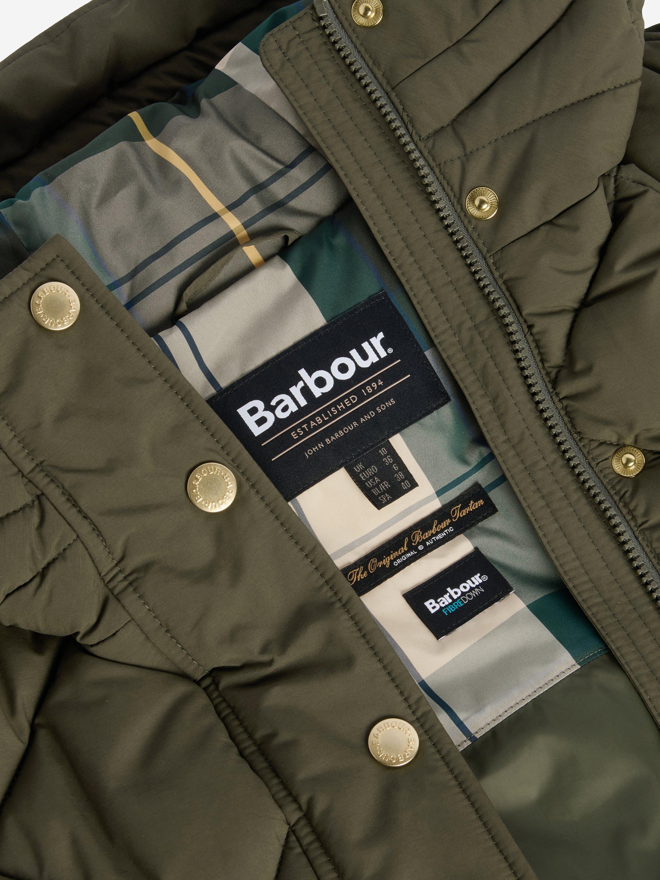 Product image 5 of 7, which shows Barbour Kailyn Puffer Jacket, Dark Green, 8