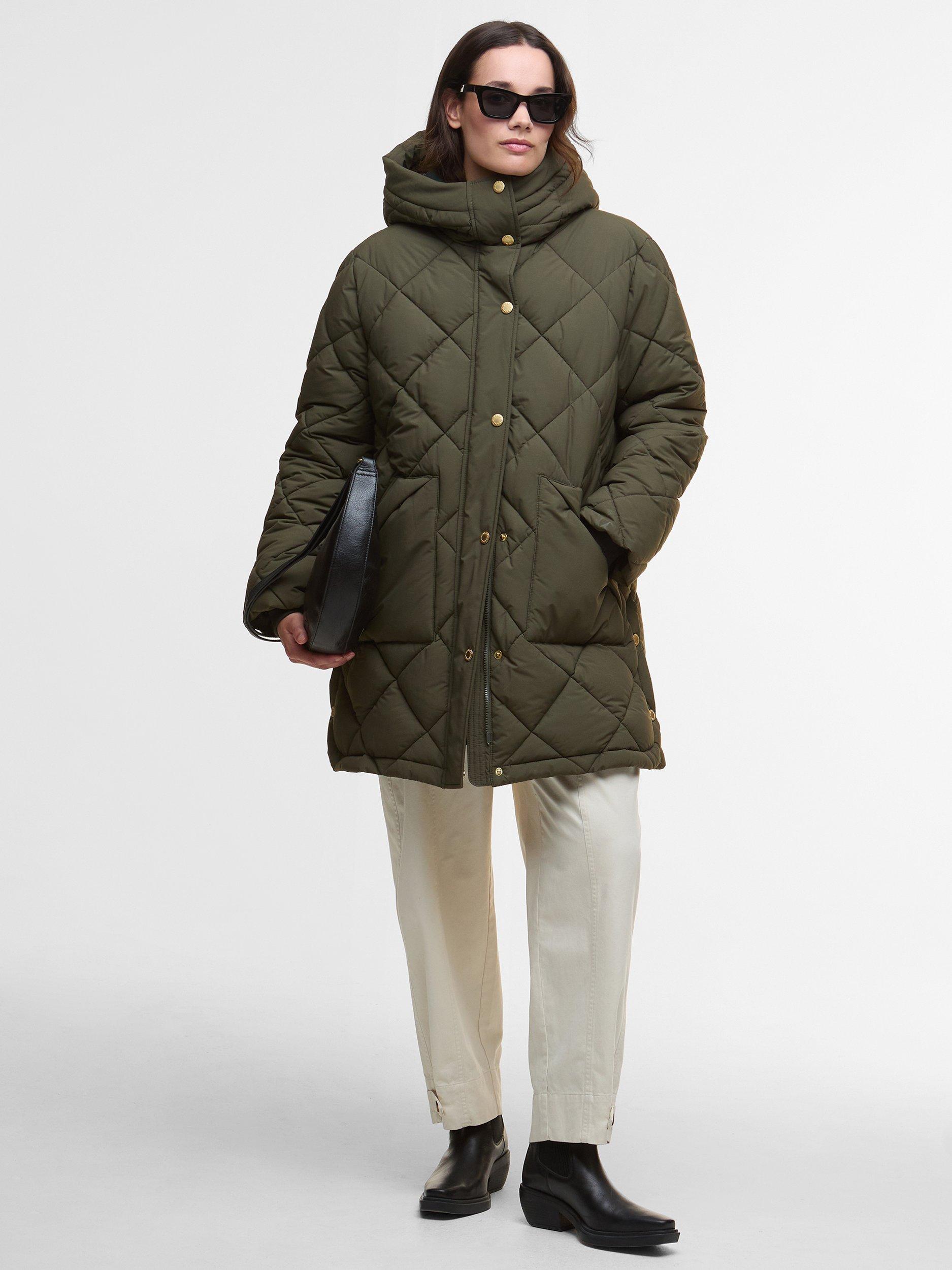 Product image 6 of 7, which shows Barbour Kailyn Puffer Jacket, Dark Green, 8