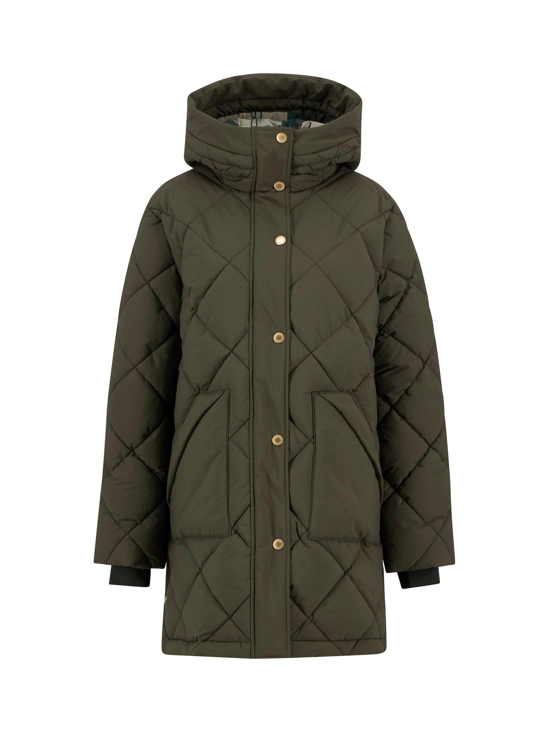 Product image 7 of 7, which shows Barbour Kailyn Puffer Jacket, Dark Green, 8