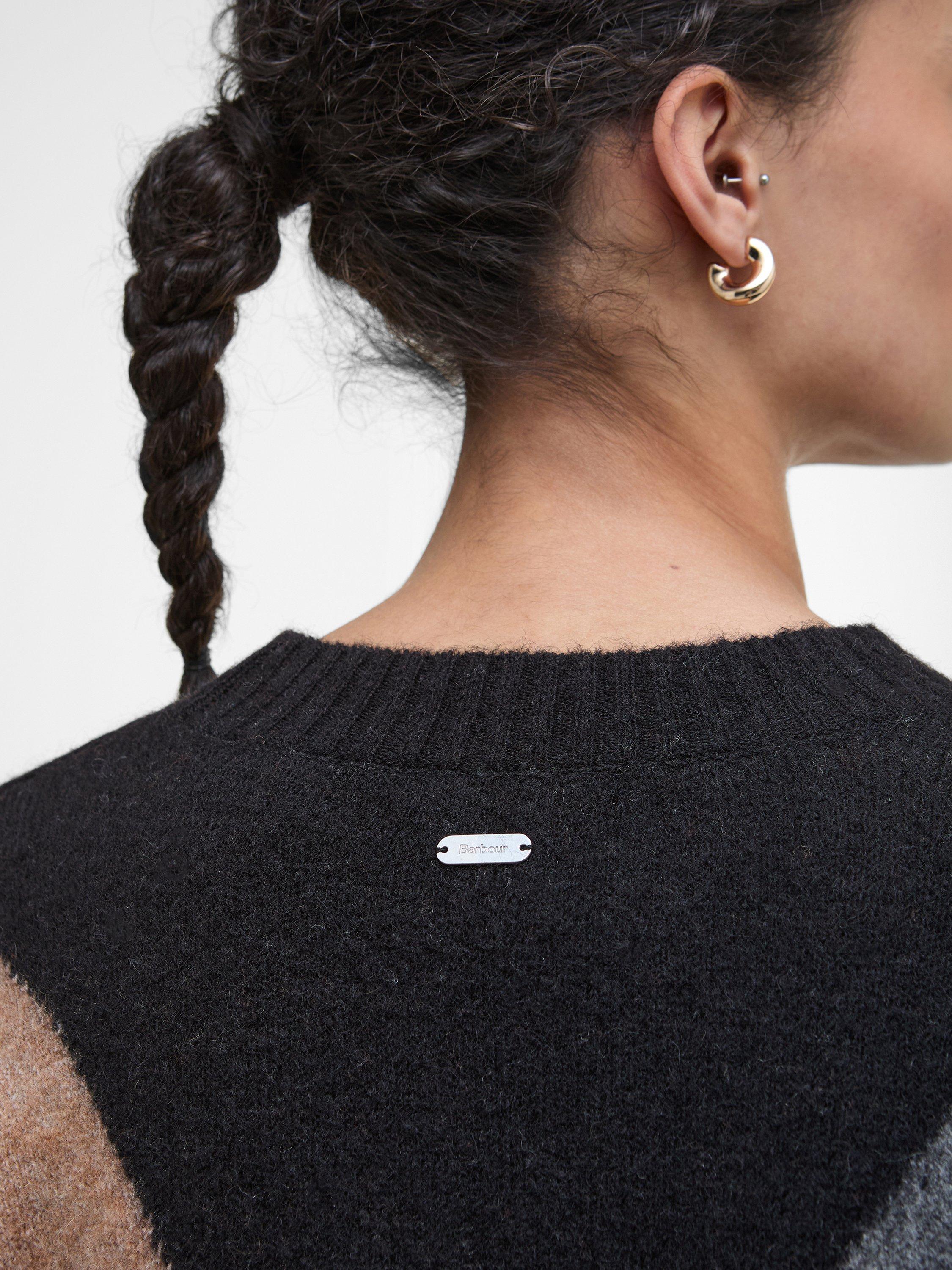 Product image 5 of 7, which shows Barbour Sabrina Wool Blend Crew Neck Jumper, Multi, 16