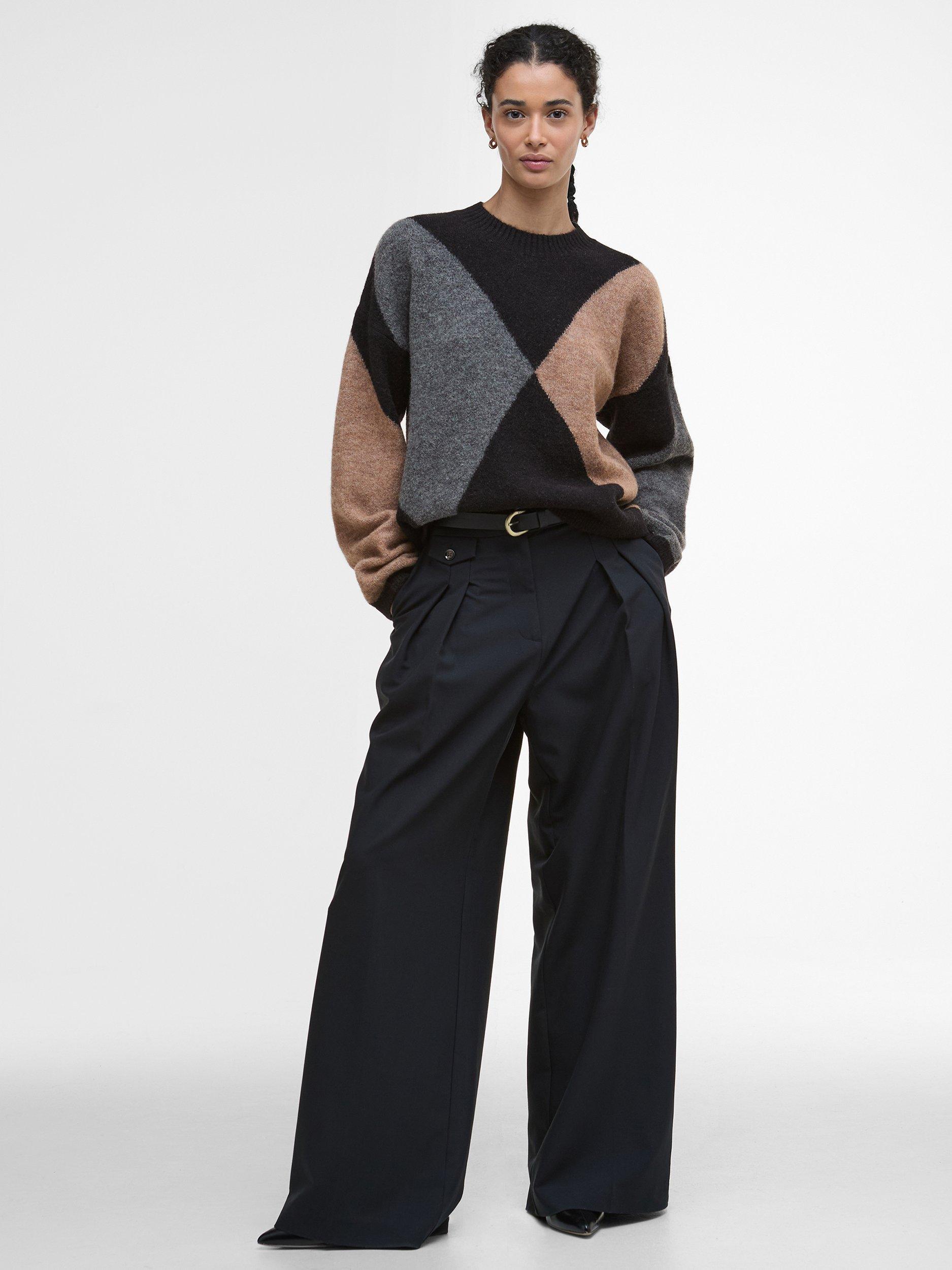 Product image 6 of 7, which shows Barbour Sabrina Wool Blend Crew Neck Jumper, Multi, 16