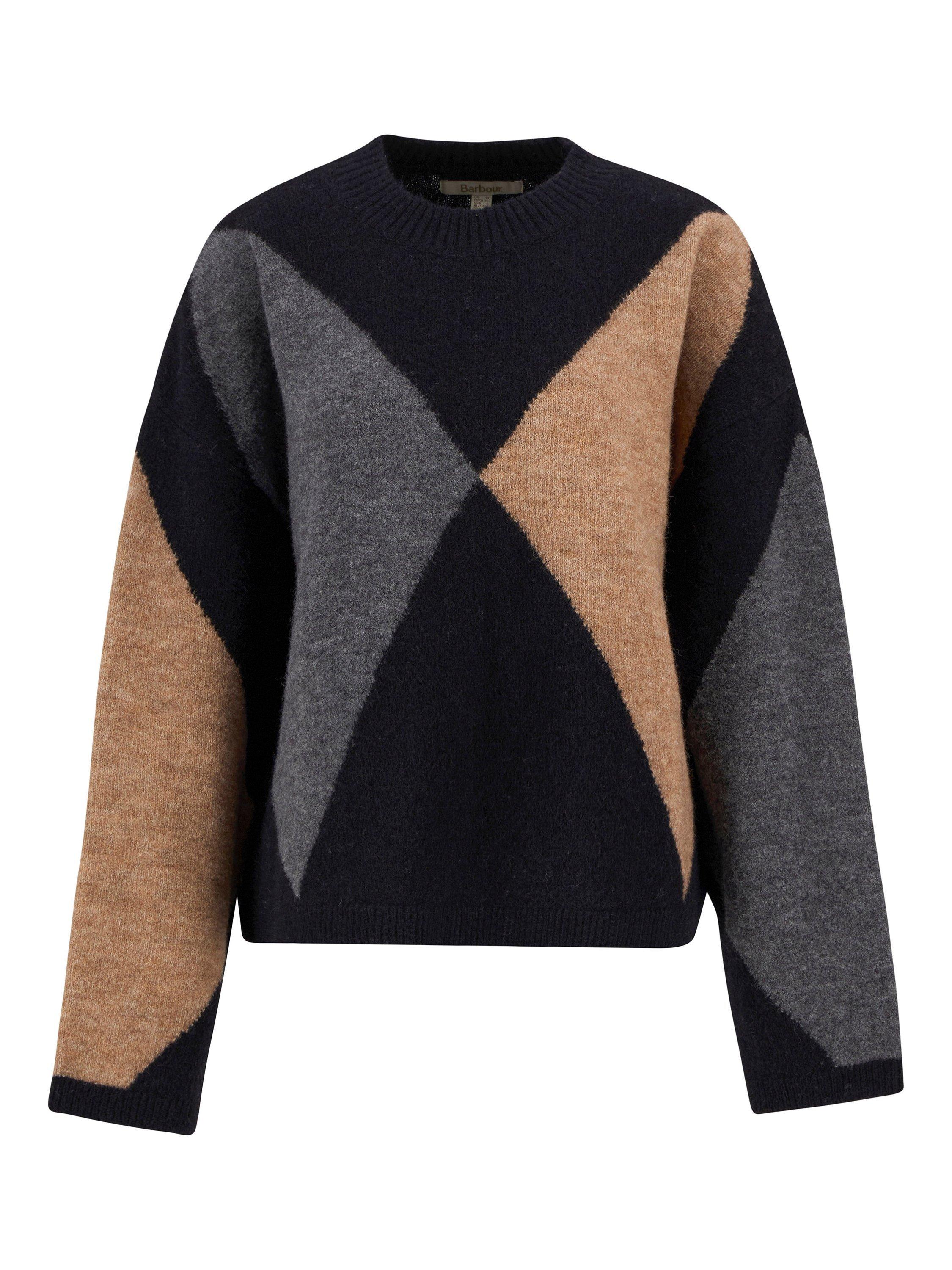 Product image 7 of 7, which shows Barbour Sabrina Wool Blend Crew Neck Jumper, Multi, 16