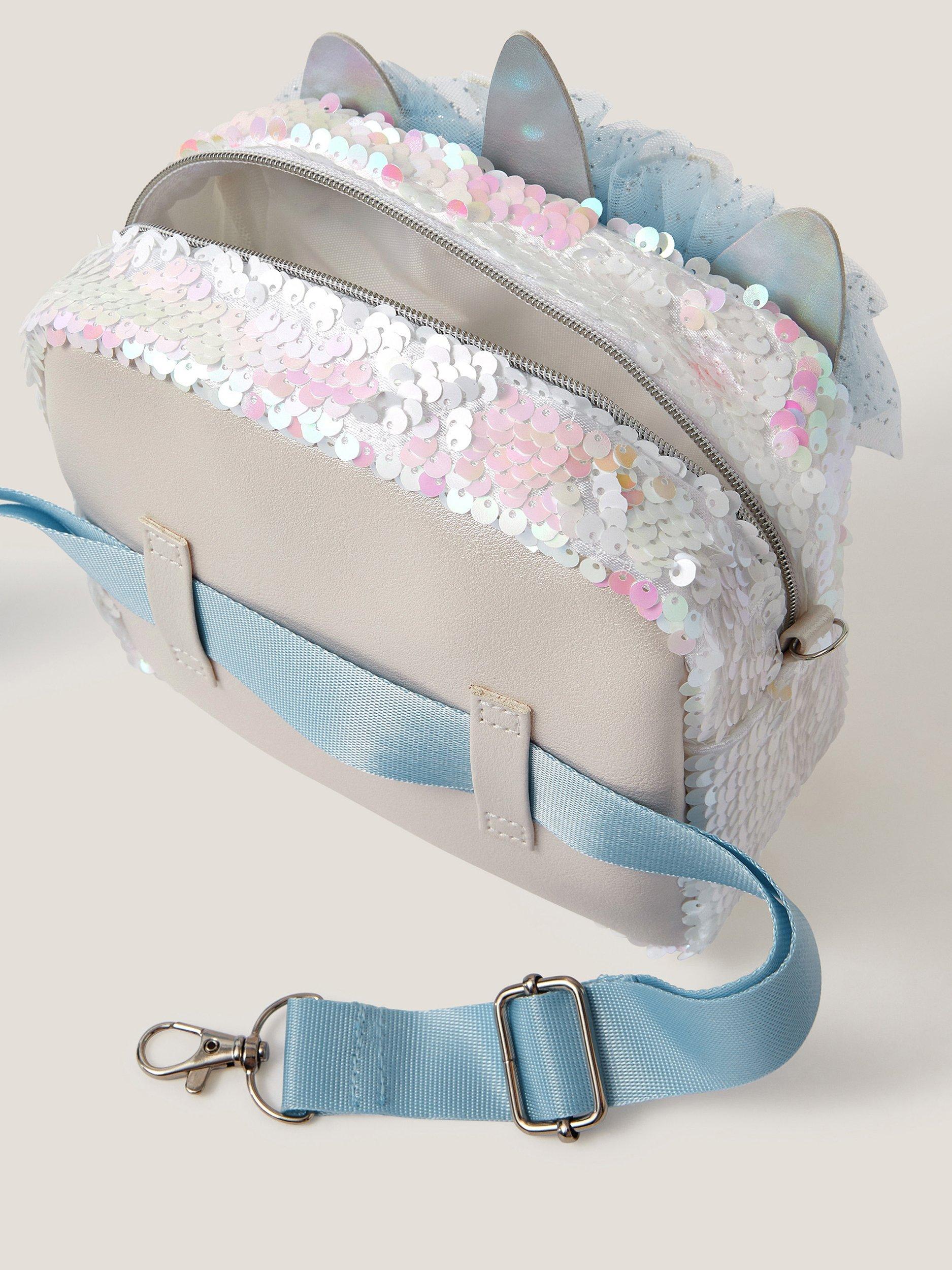 Product image 3 of 4, which shows Monsoon Kids' Unicorn Crossbody Bag, Blue, One Size