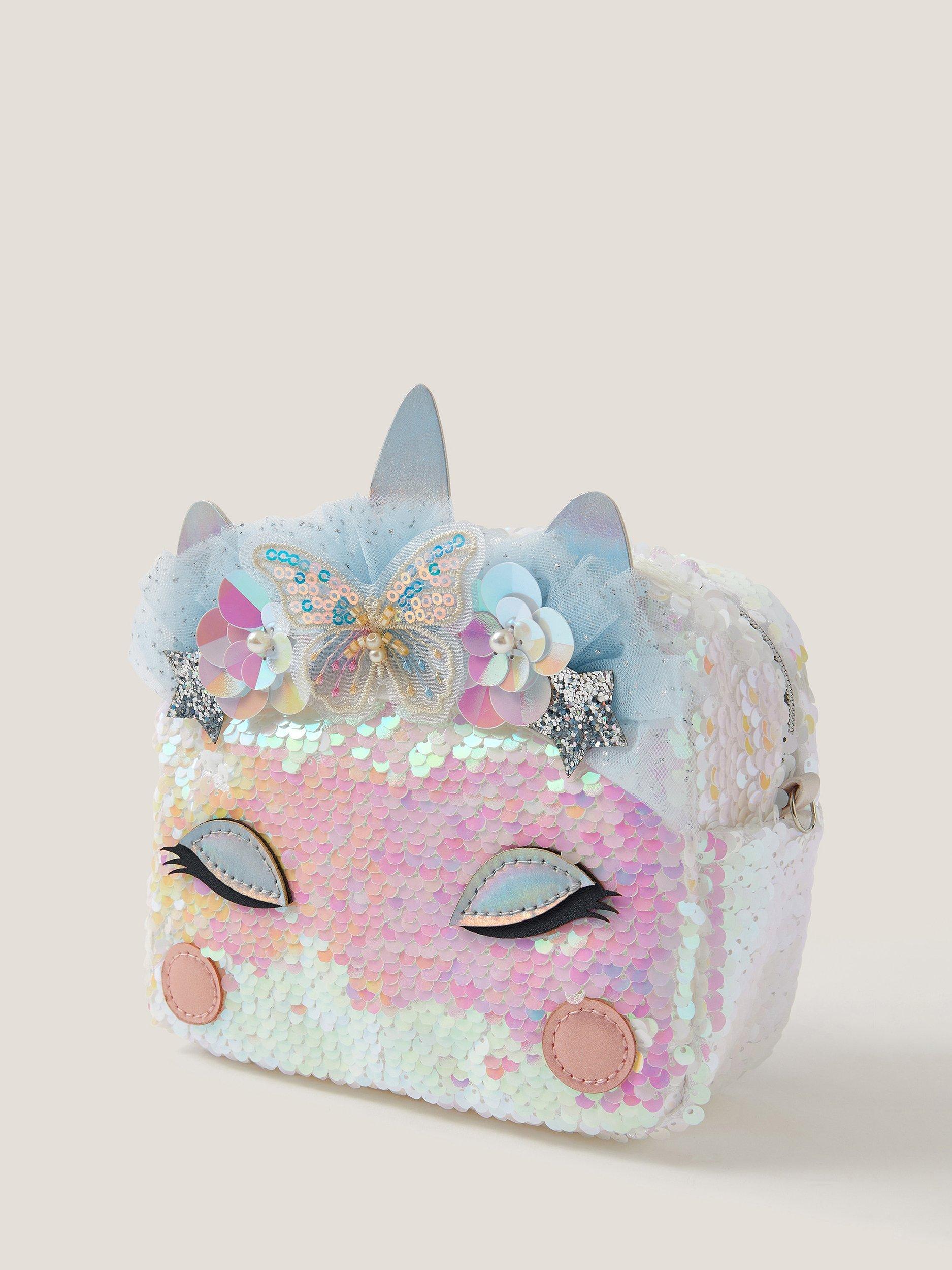 Product image 4 of 4, which shows Monsoon Kids' Unicorn Crossbody Bag, Blue, One Size