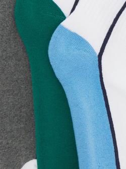 John Lewis Cotton Blend Quarter Socks, Pack of 3, White - view 2, White