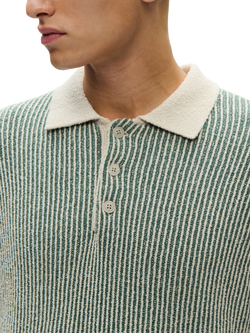 WOOD WOOD Cotton Blend Regular Fit Short Sleeve Polo Shirt, Moonstruck - view 2, Moonstruck