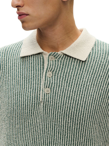 WOOD WOOD Cotton Blend Regular Fit Short Sleeve Polo Shirt, Moonstruck - view 2, Moonstruck