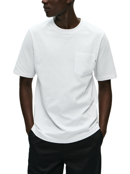 WOOD WOOD Bobby Cotton Regular Fit Short Sleeve Pocket T-Shirt, Bright White, Bright White