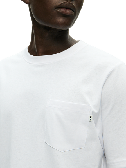 WOOD WOOD Bobby Cotton Regular Fit Short Sleeve Pocket T-Shirt, Bright White - view 2, Bright White