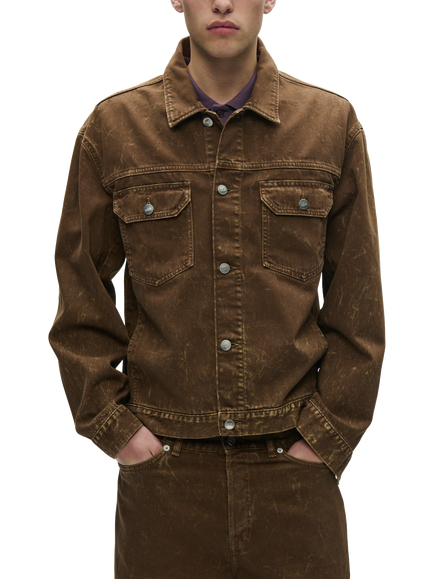 WOOD WOOD Denim Jacket, Brown Marble, Brown Marble