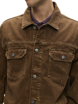 WOOD WOOD Denim Jacket, Brown Marble - view 2, Brown Marble