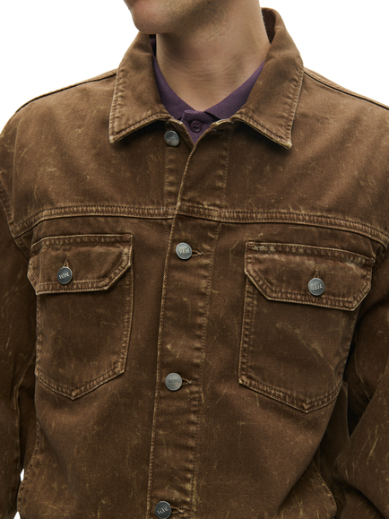 WOOD WOOD Denim Jacket, Brown Marble - view 2, Brown Marble