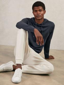 Reiss Holland Merino Wool Hoodie - view 2, Midnight Navy