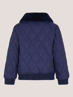 Monsoon Kids' Quilted Bomber Jacket - view 2, Navy