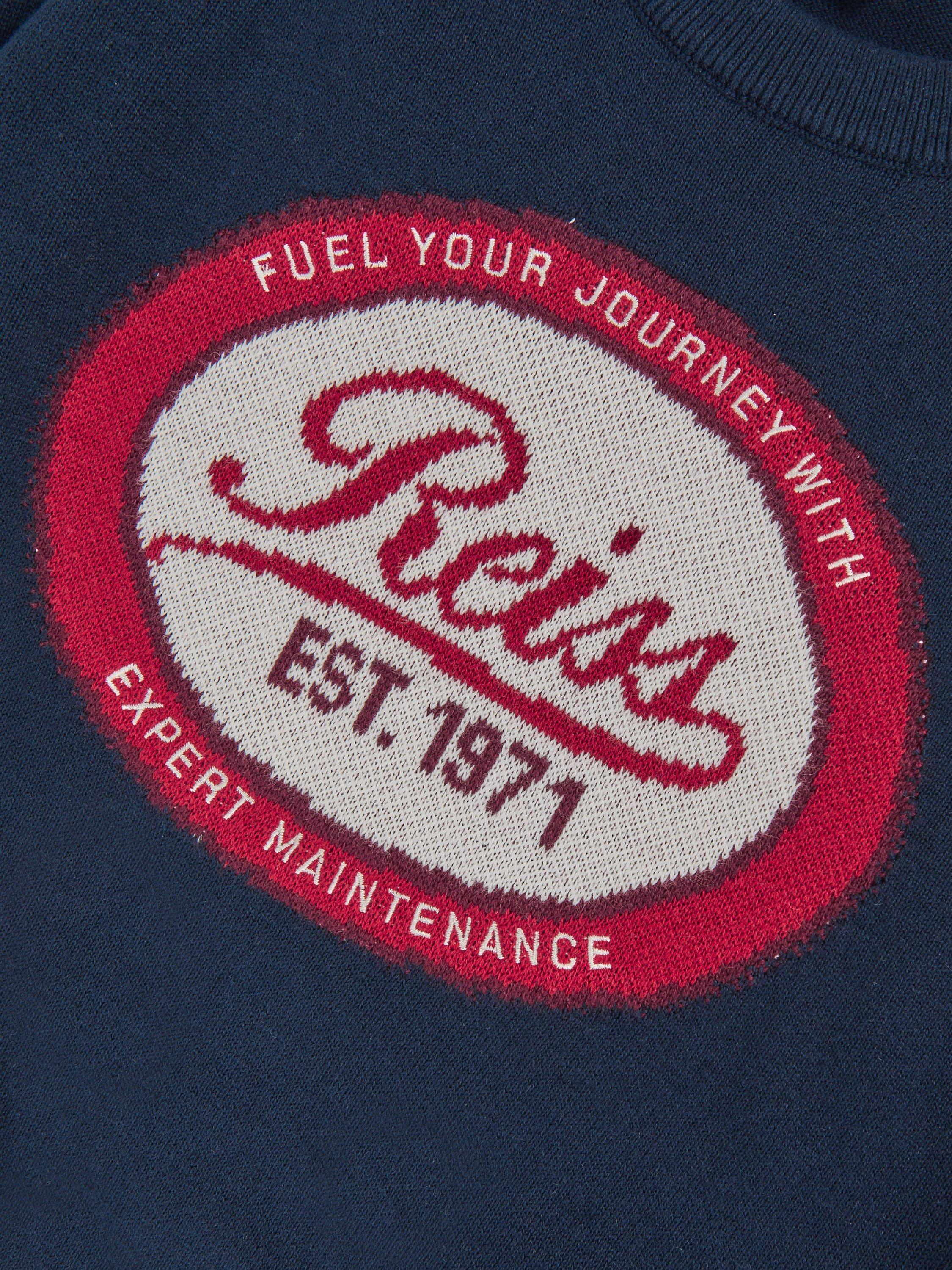 Product image 4 of 4, which shows Reiss Kids' Blaine Jumper, Navy, 8-9 years