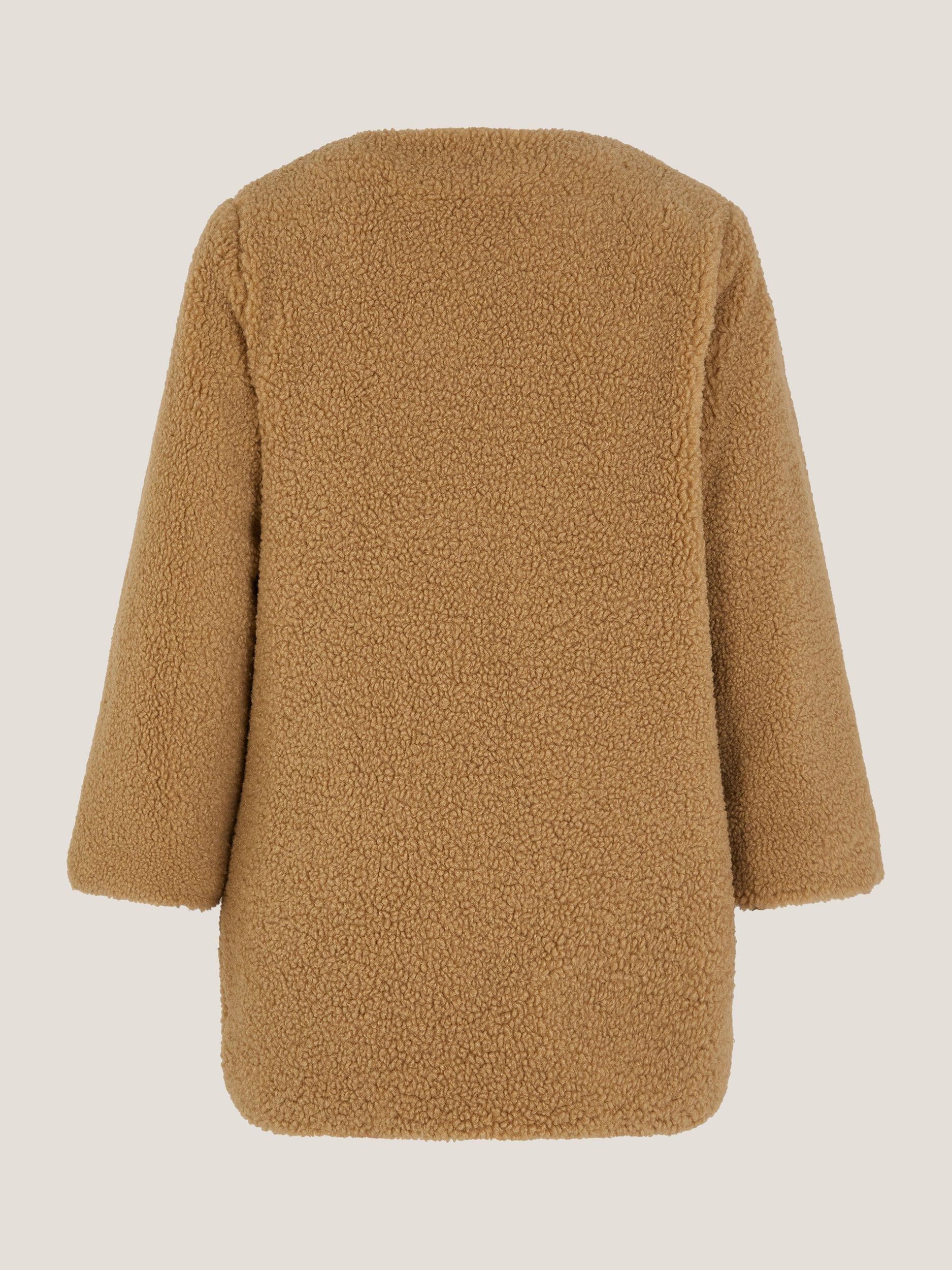 Product image 3 of 4, which shows Monsoon Kids' Borg Duffle Coat, Camel, 3-4 years