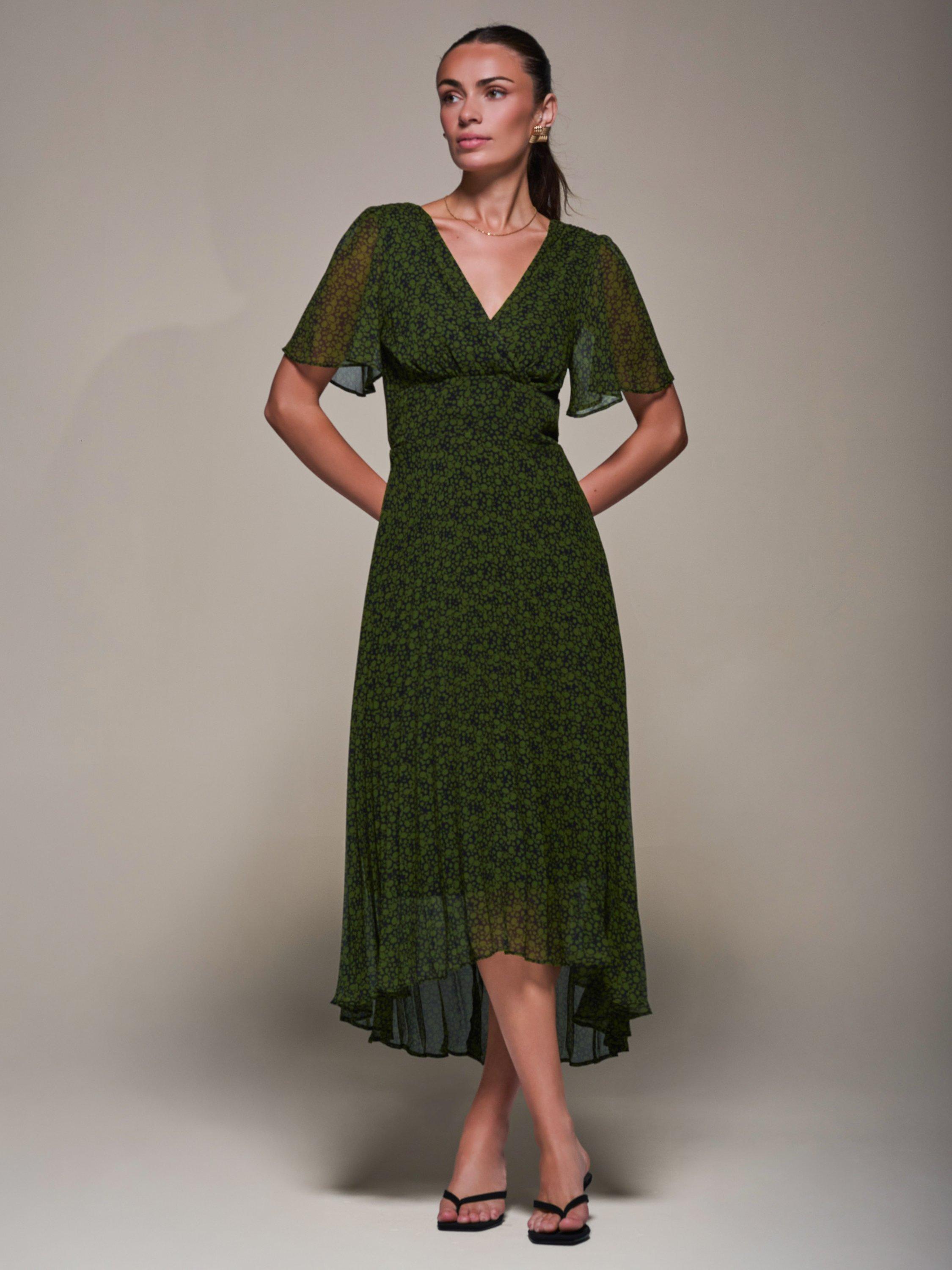 Midi Dress Jolie Moi Lace Bodice Pleated Maxi Dress Jolie Moi