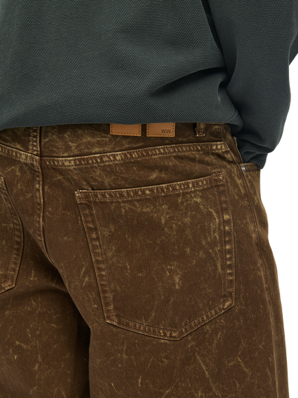 WOOD WOOD Boxy Fit Denim Shorts, Brown Marble - view 2, Brown Marble