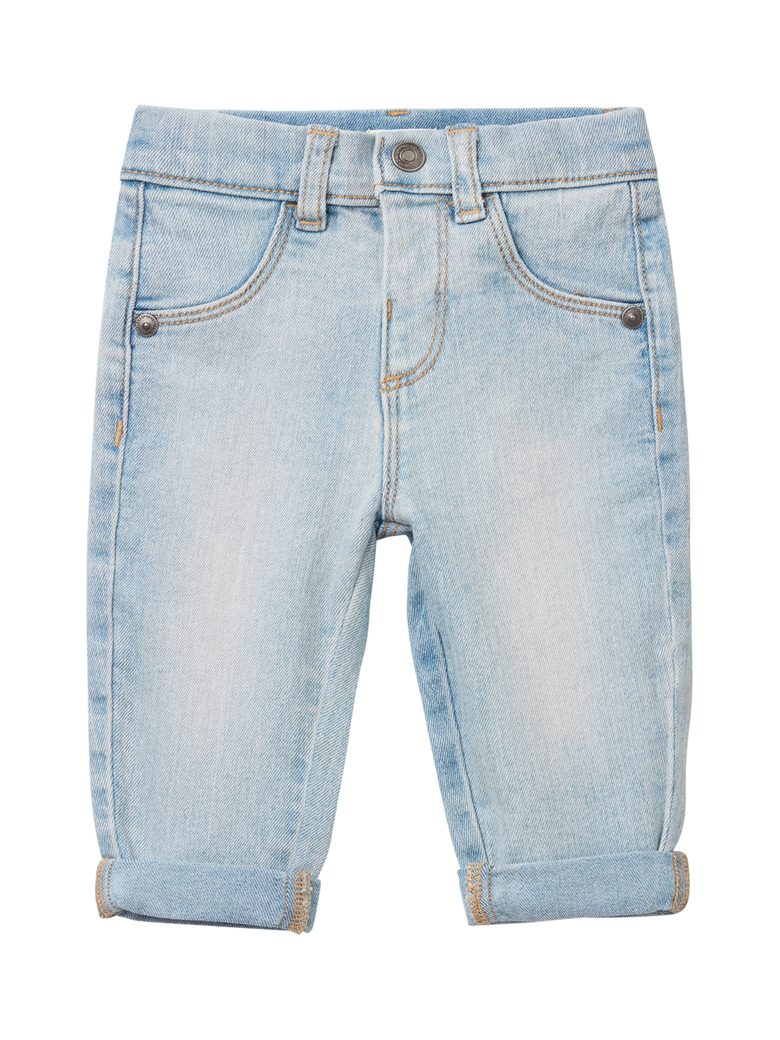 Product image 1 of 3, which shows Benetton Denim Baby Jeans, Sky Blue, 10-18 months