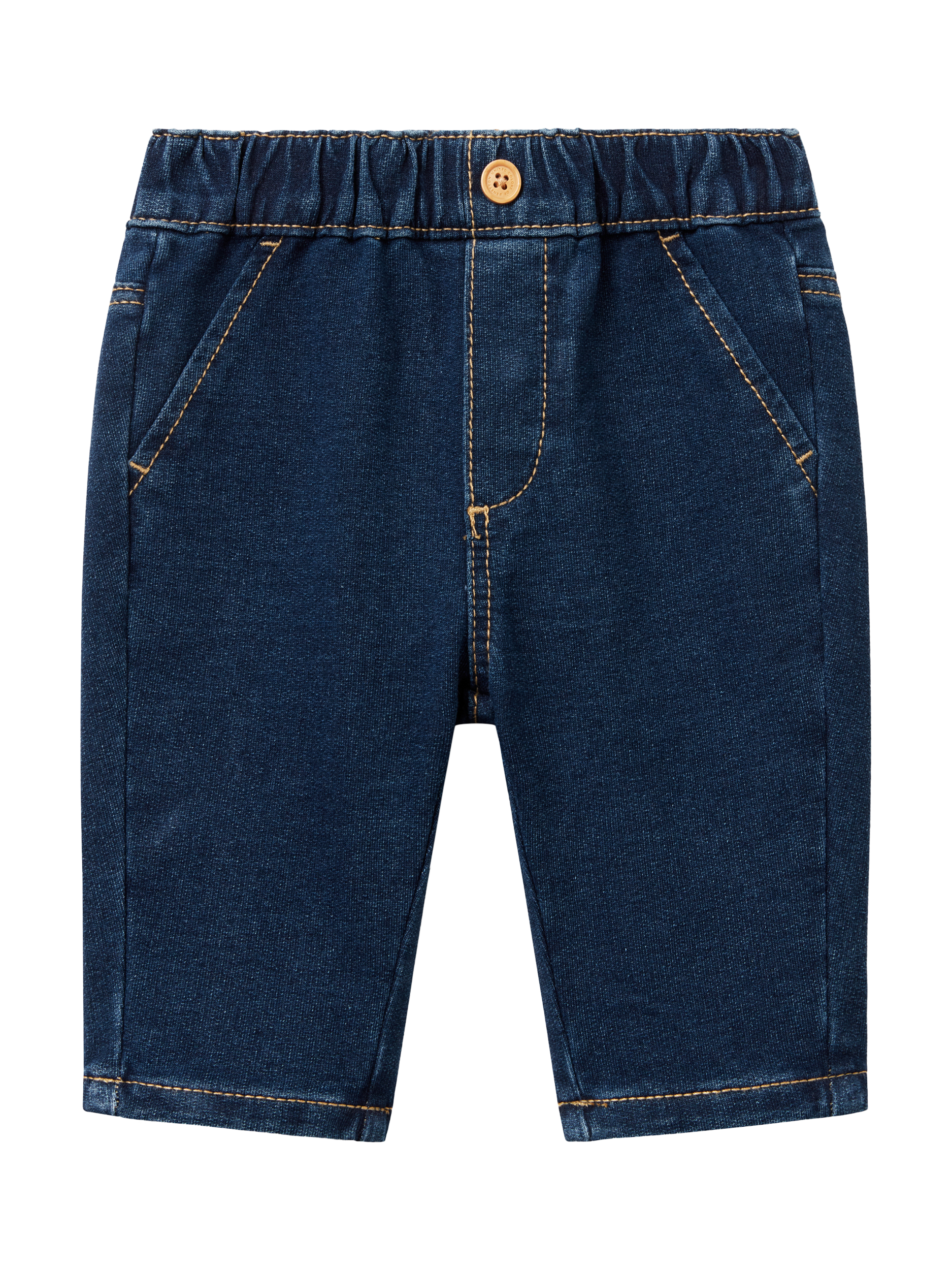 Product image 1 of 3, which shows Benetton Baby Straight Denim Jeans, Blue, 10-18 months