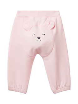 Benetton Kids' Cotton Blend 3D Tapered Joggers - view 2, Pink