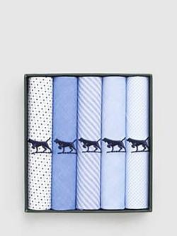 Rodd & Gunn Gunner Pocket Square, Pack of 5, Blue/Multi - view 2, Blue/Multi