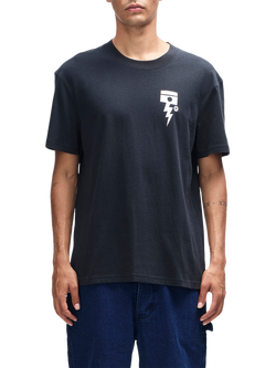 Deus ex Machina Logo Cotton T-Shirt, Black, Black