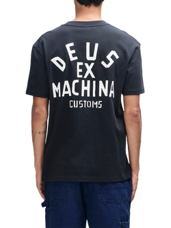 Deus ex Machina Logo Cotton T-Shirt, Black - view 2, Black