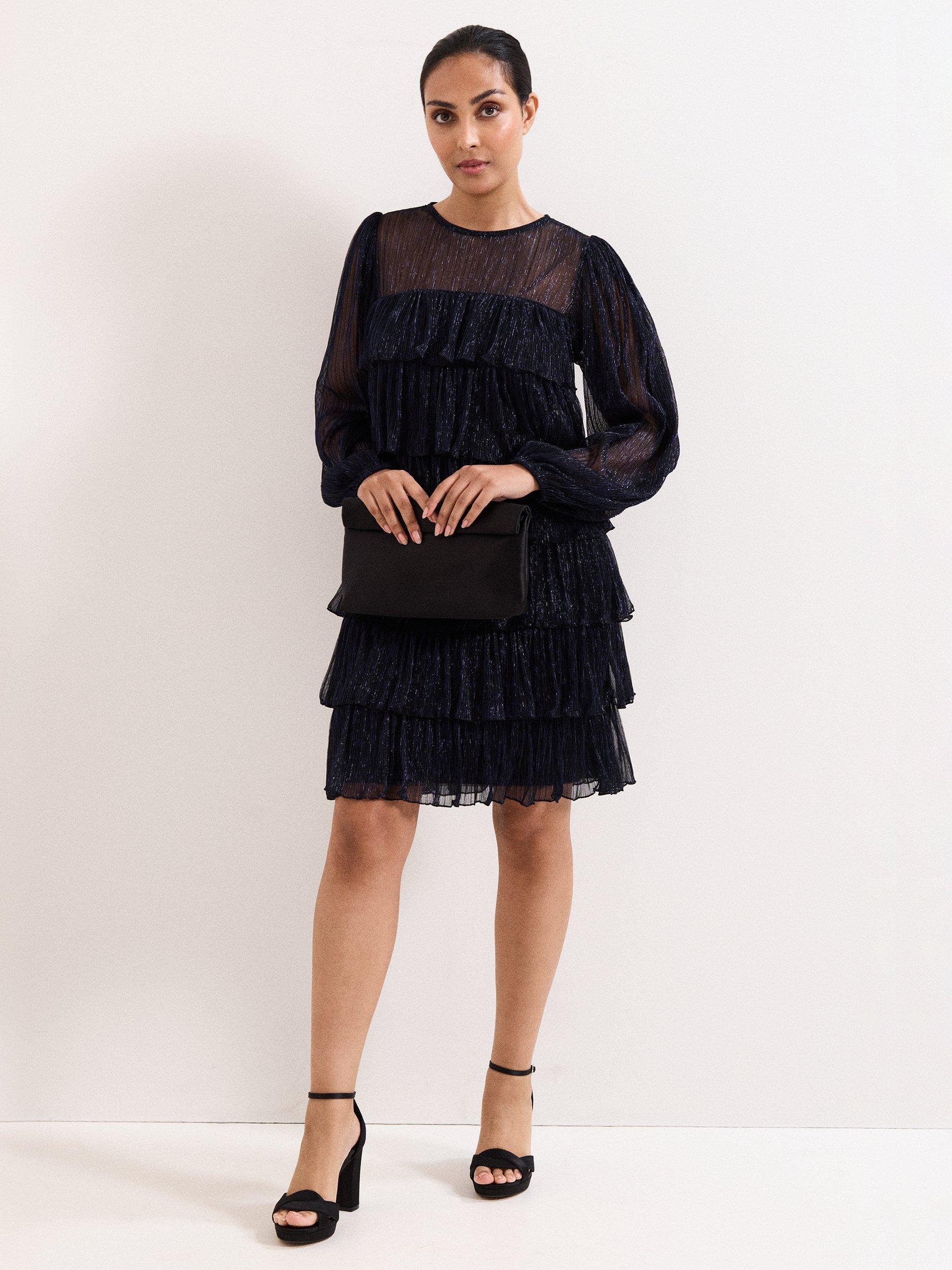 Product image 1 of 7, which shows Phase Eight Petite Nika Dress, Blue, 6