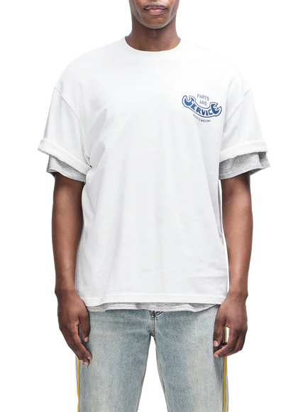 Deus ex Machina Ruff & Smooth Cotton T-Shirt, Vintage White, Vintage White
