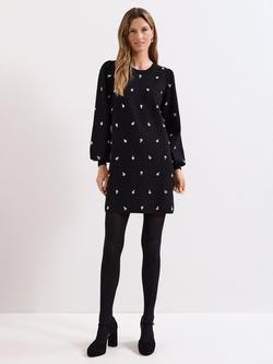 Phase Eight Cindy Jewelled Jumper Dress containing LENZING™ ECOVERO™ Viscose, Black, Black