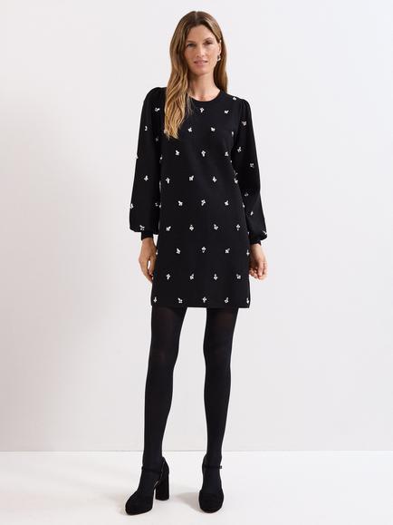 Phase Eight Cindy Jewelled Jumper Dress containing LENZING™ ECOVERO™ Viscose, Black, Black