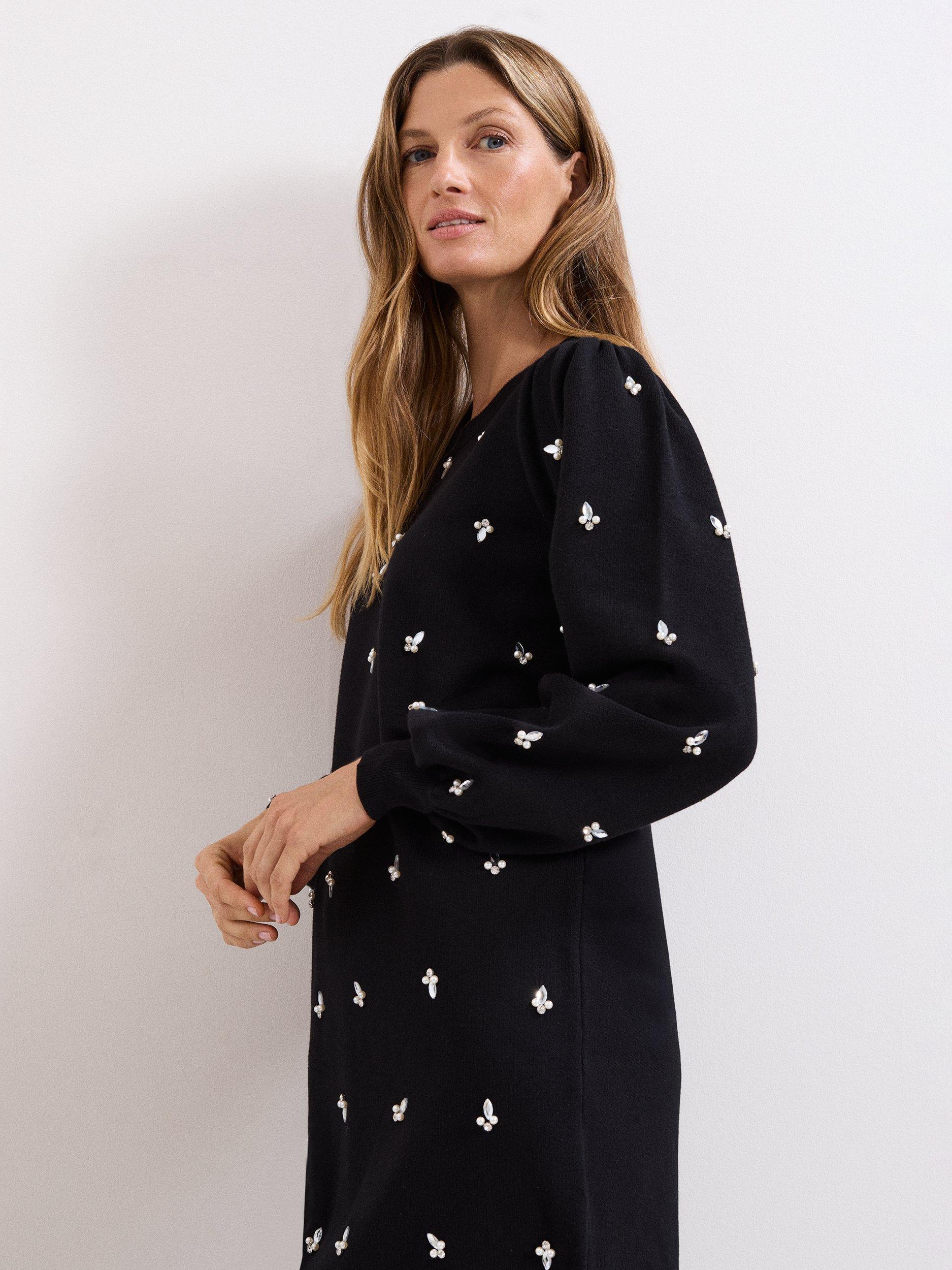 Phase Eight Cindy Jewelled Jumper Dress containing LENZING