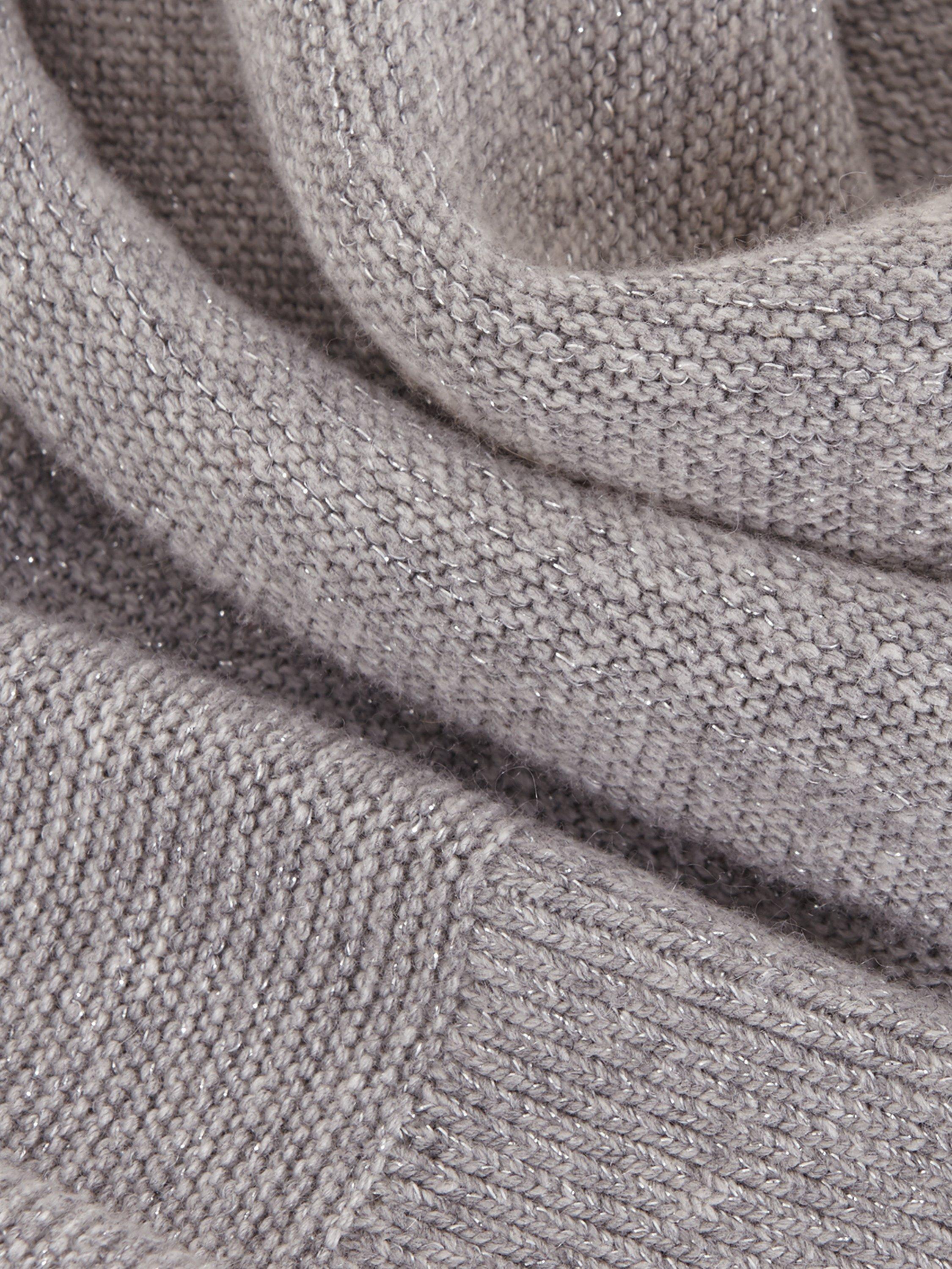 Product image 6 of 8, which shows Phase Eight Dahlie Glitter Thread Jumper Dress, Silver, XS