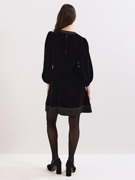 Phase Eight Heidi Embellished Velvet Dress, Black - view 2, Black