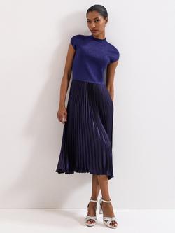 Phase Eight Jayla Shimmer Midi Dress, Cobalt, Cobalt