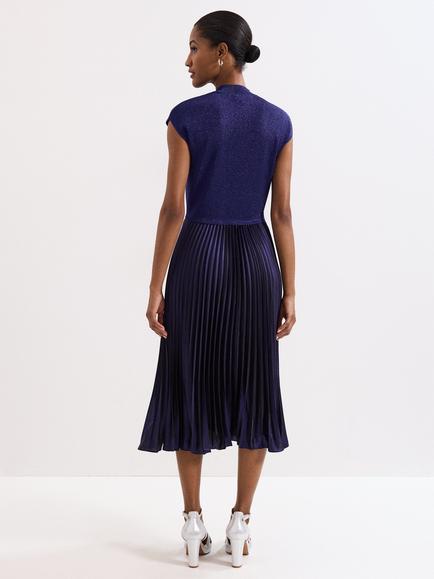 Phase Eight Jayla Shimmer Midi Dress, Cobalt - view 2, Cobalt