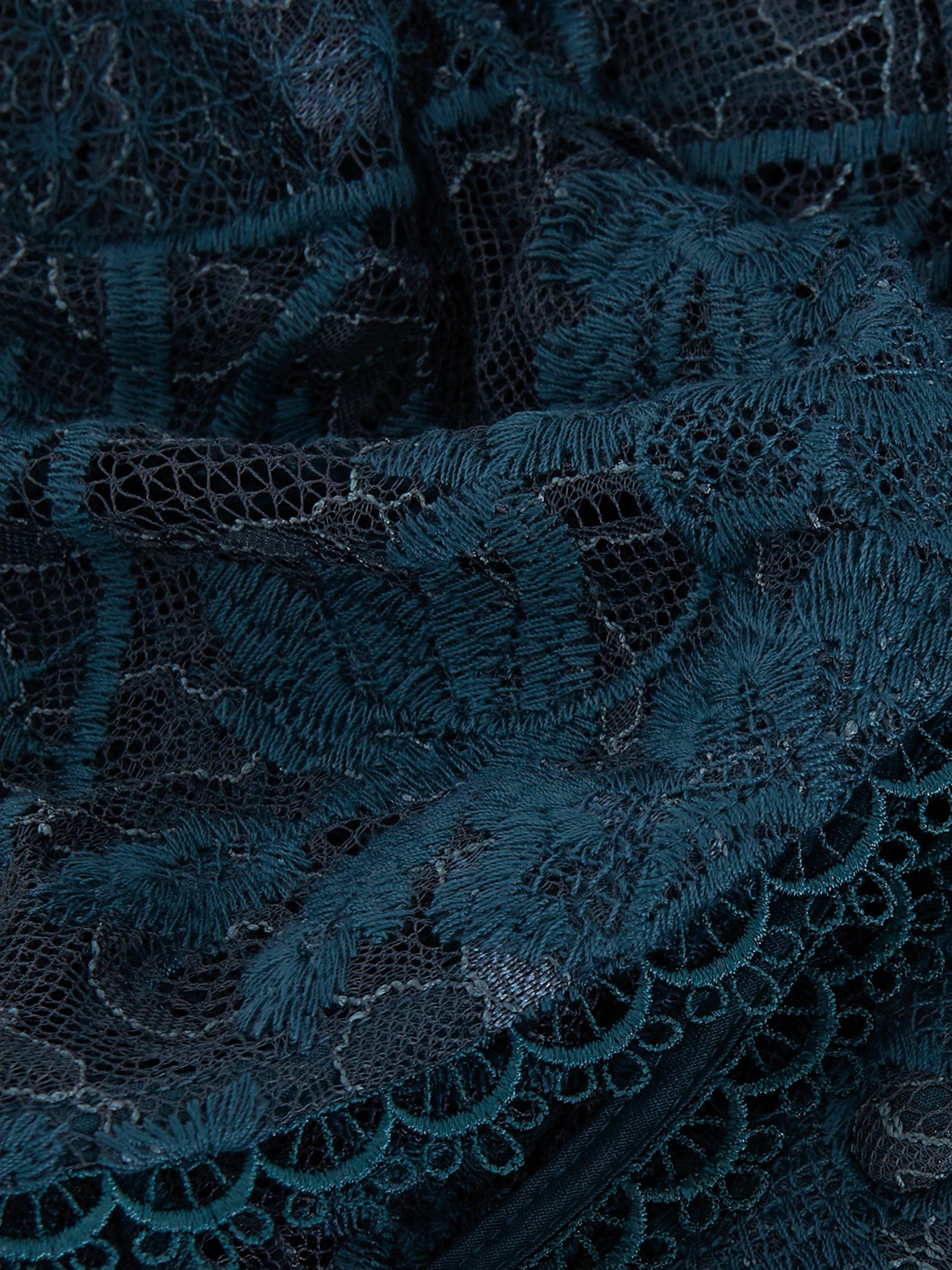 Product image 6 of 8, which shows Phase Eight Lunna Lace Midi Dress, Teal, 6