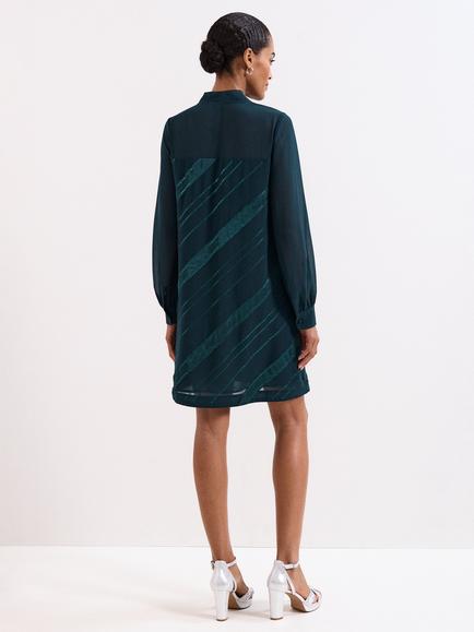 Phase Eight Sonali Satin Mini Dress, Teal - view 2, Teal