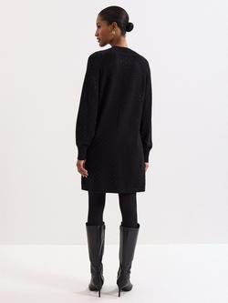 Phase Eight Tala Studded Jumper Mini Dress, Black - view 2, Black